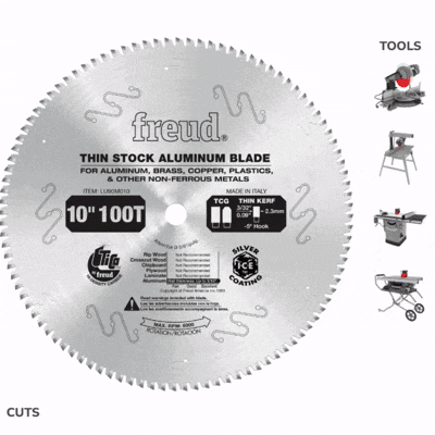 Disco Industrial Freud LU90M010 – Corte Preciso para Aluminio y Metales No Ferrosos