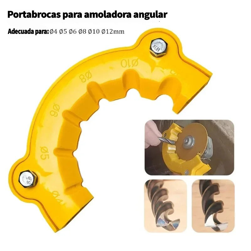 Adaptador en ABS Para Afilar Brocas con Amoladora Modelo "C"