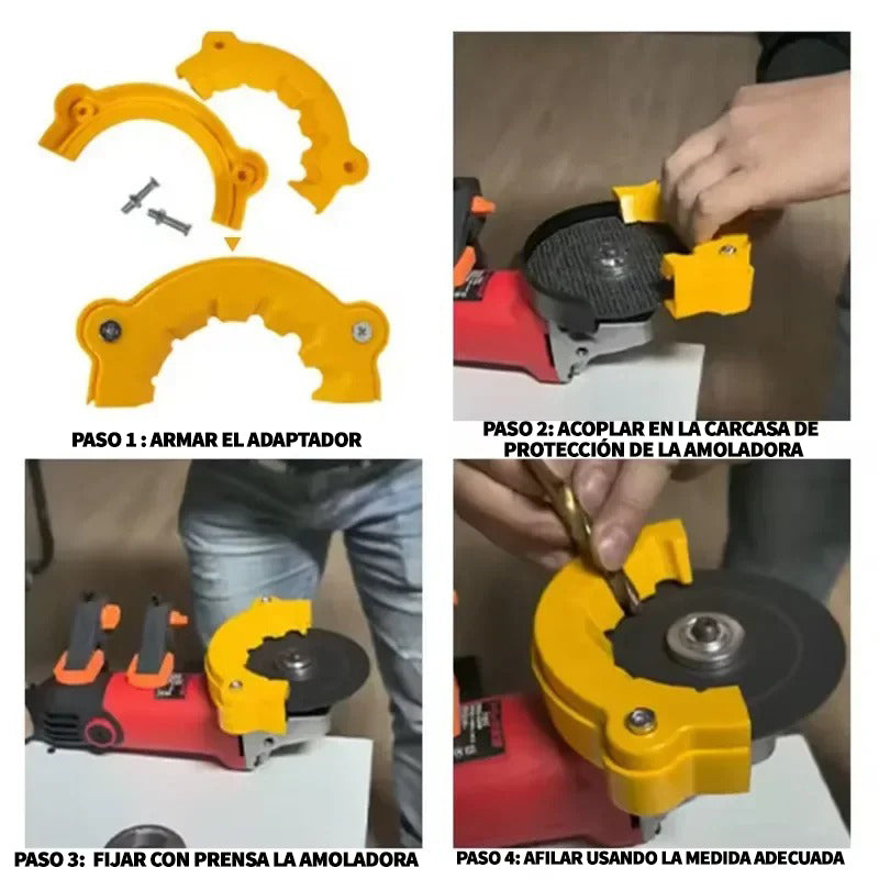 Adaptador en ABS Para Afilar Brocas con Amoladora Modelo "C"
