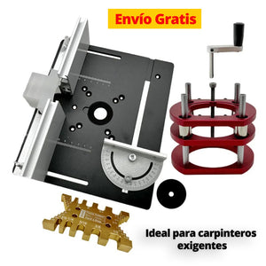 Placa de Inserción con Elevador para Ruteadora y con Tarjeta Calibrador