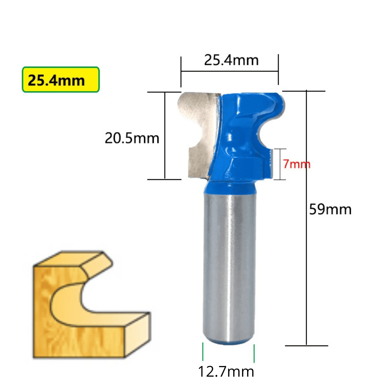 Fresa para Manillas – Vástago 1/2" Corte Preciso en Madera, MDF y Melamina