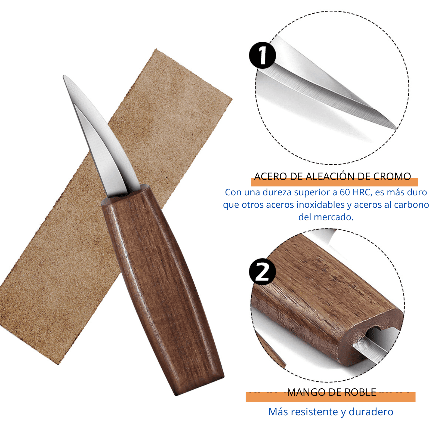 Set de 5 Cuchillas para Tallar Madera PRO