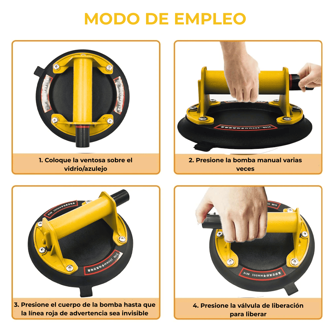 Ventosa de  200 kg - para Vidrio, Cerámica y Piedra