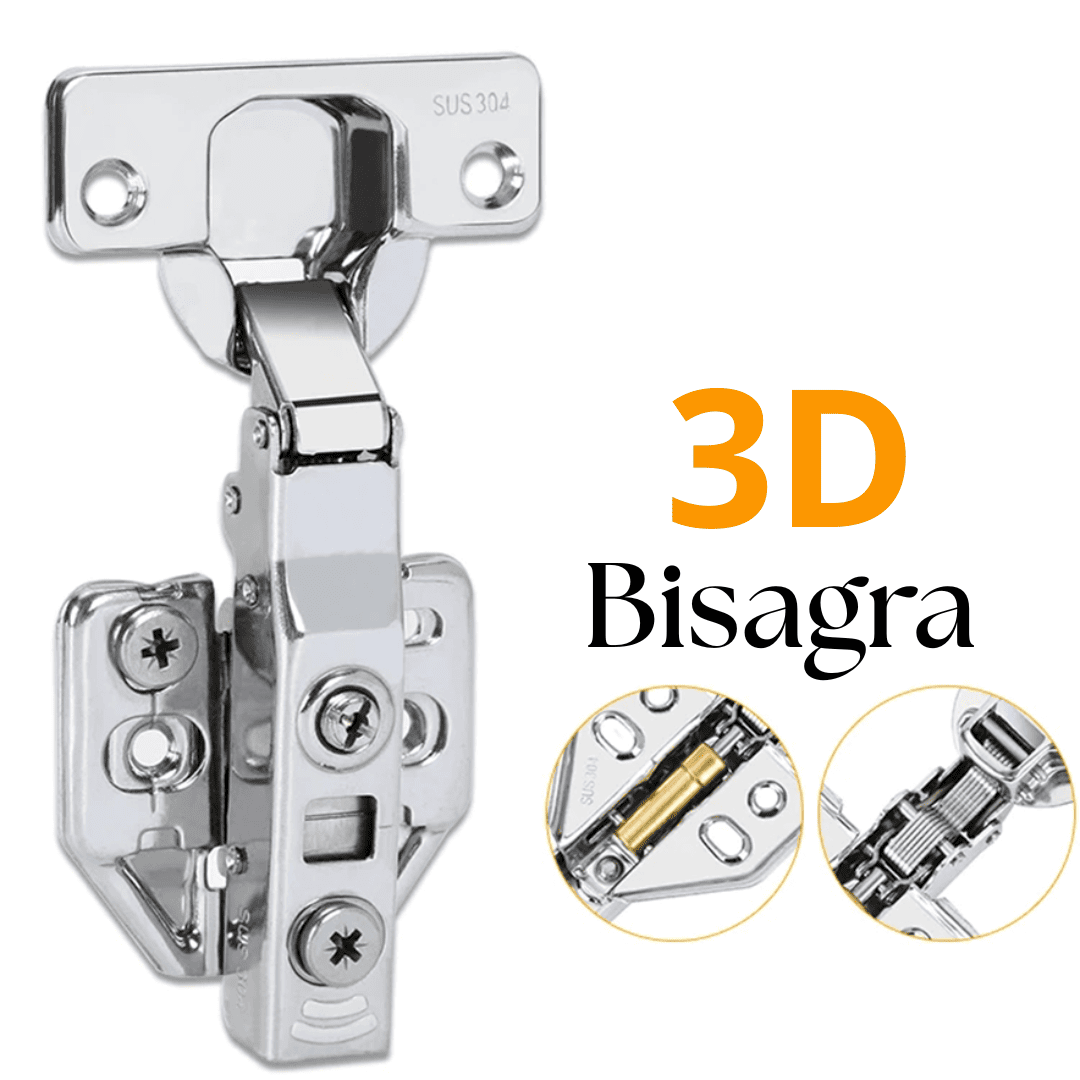 Bisagra Cierre Suave 3D de 35mm Lateral – Ajuste Tridimensional para Muebles de Alta Precisión