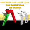 ABRAZADERA PARA TAPA  DE CAJON CON DOBLE  HOJA DE CAMBIO