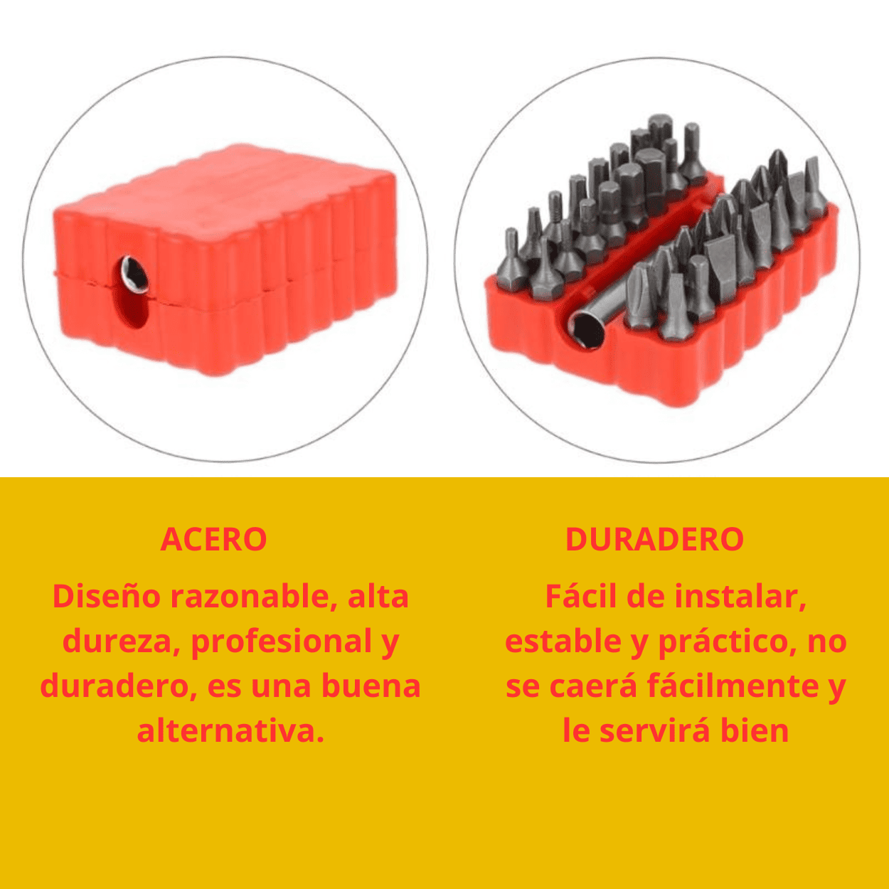 Juego de Puntas de Impacto Hexagonal 33 Piezas