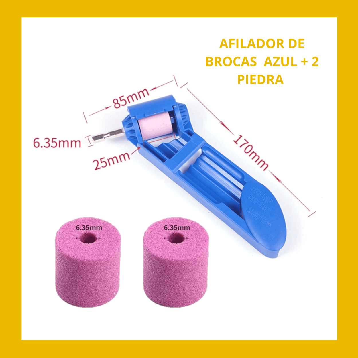 Afilador de Brocas Manual+ 2 Piedras