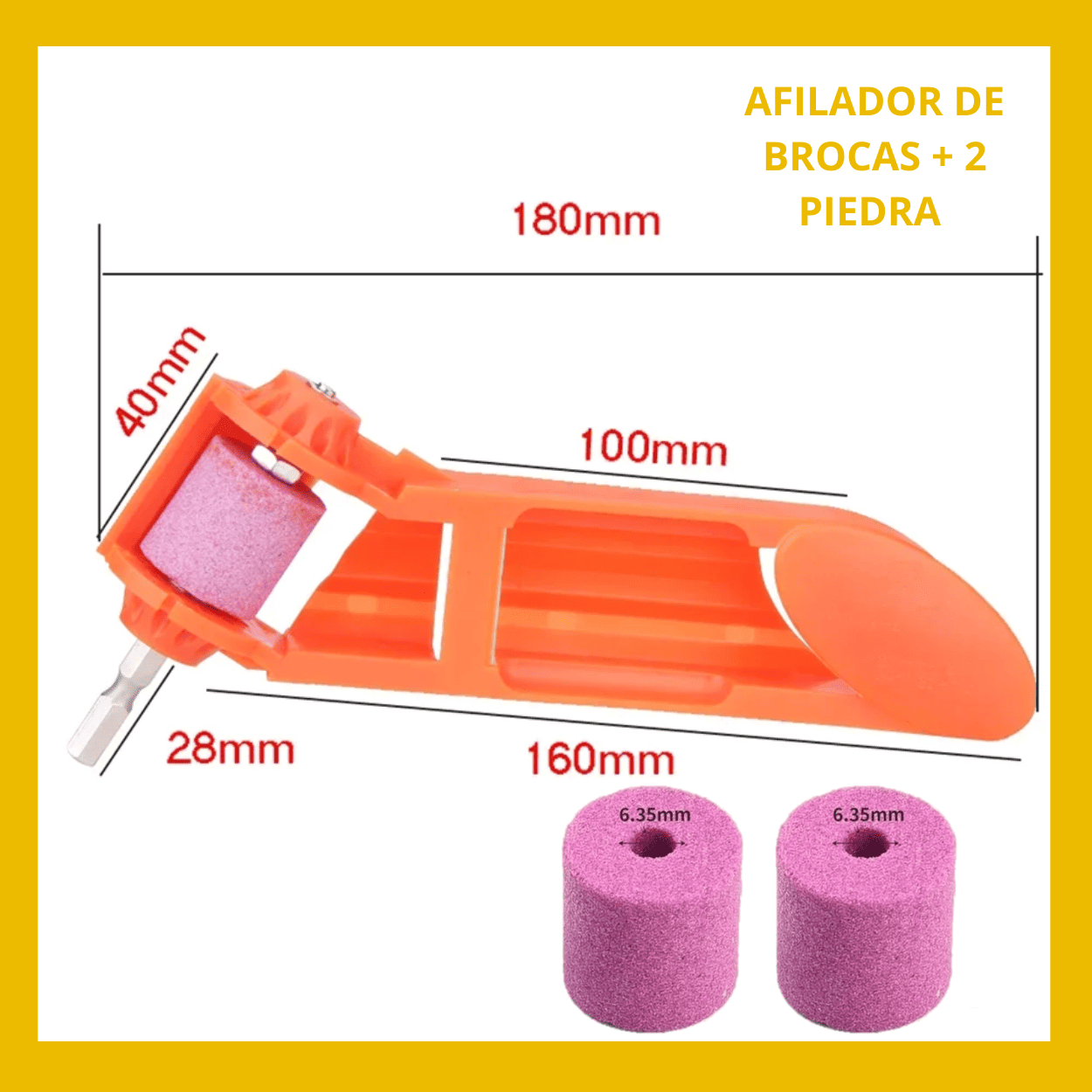 Afilador de Brocas Manual+ 2 Piedras
