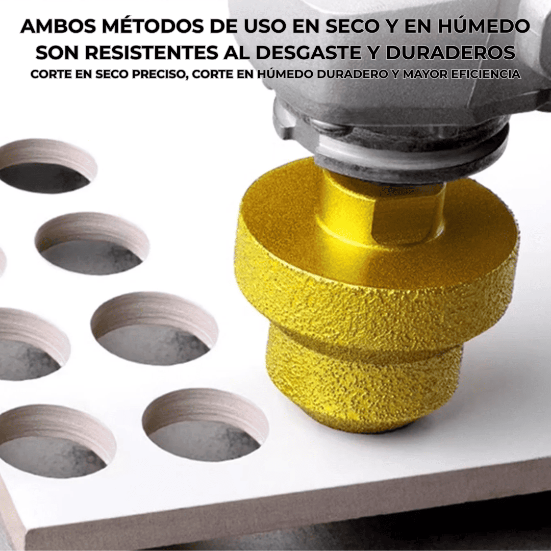 Broca Cónica Diamantada Tipo Escalonada – Ampliación Precisa y Corte Fino en Porcelanato y Piedra