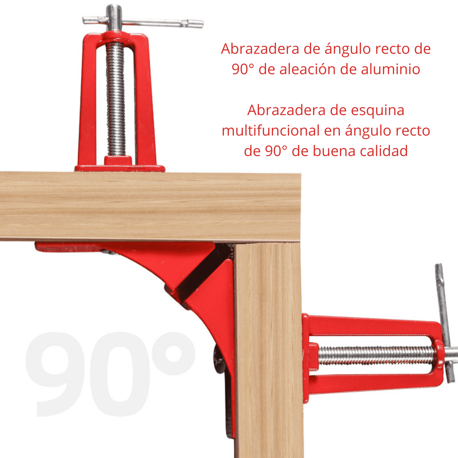 Prensa Esquinera de 90° - Aluminio – Clip Ajustable para Marcos y Carpintería