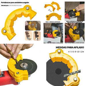 Adaptador en ABS Para Afilar Brocas con Amoladora Modelo "C"