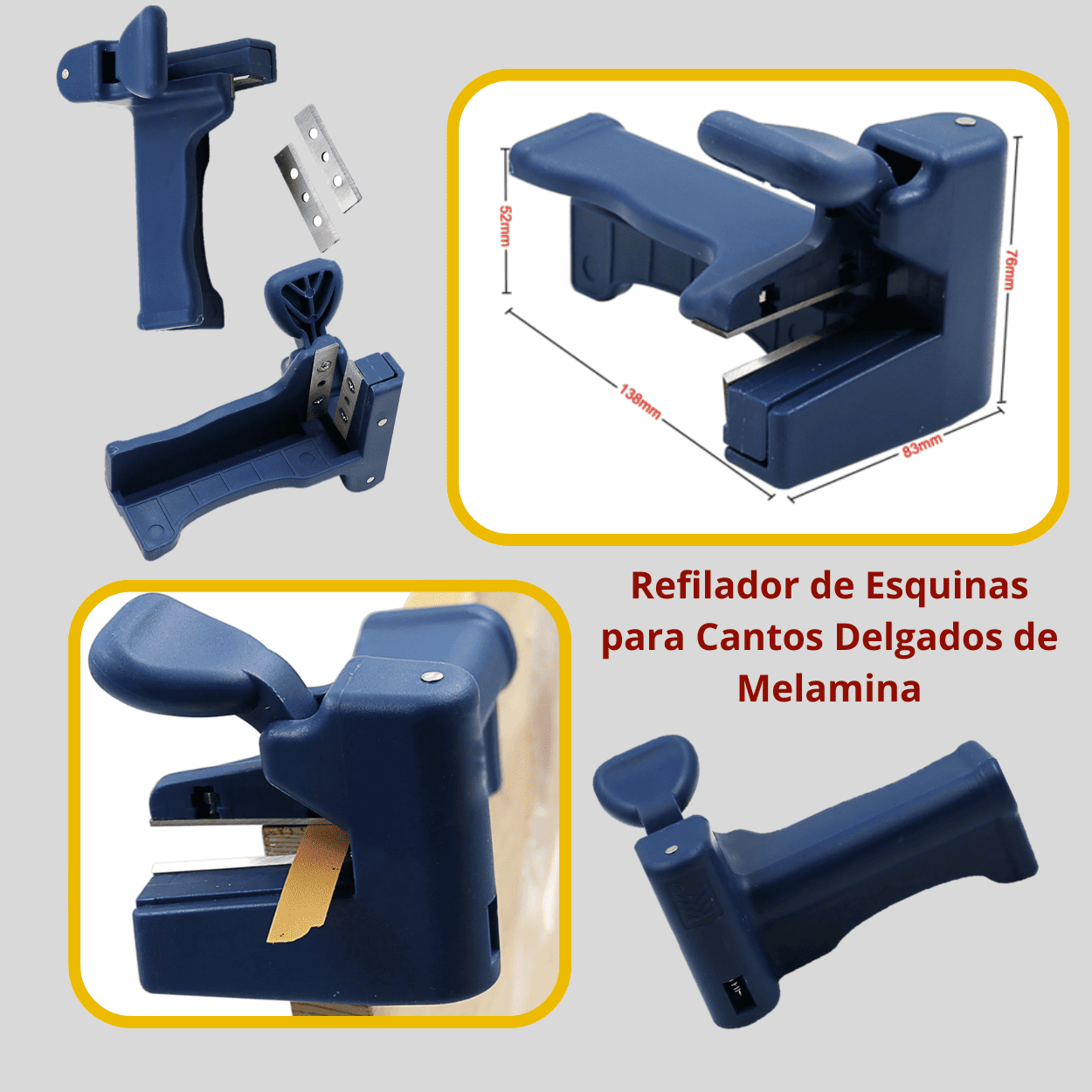 Refilador de Esquinas para Cantos Delgados de Melamina
