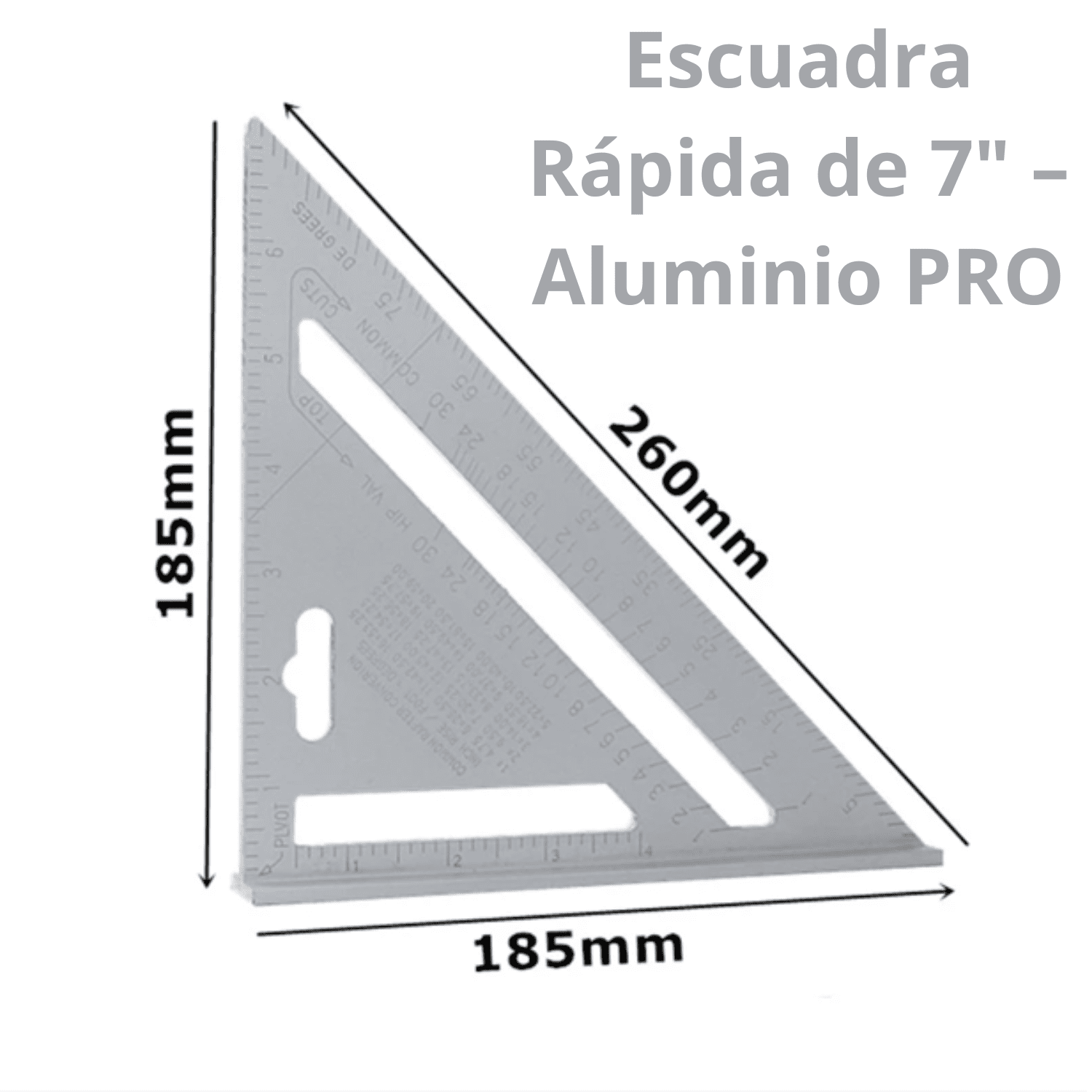 Escuadra Rápida de 7" – Aluminio PRO