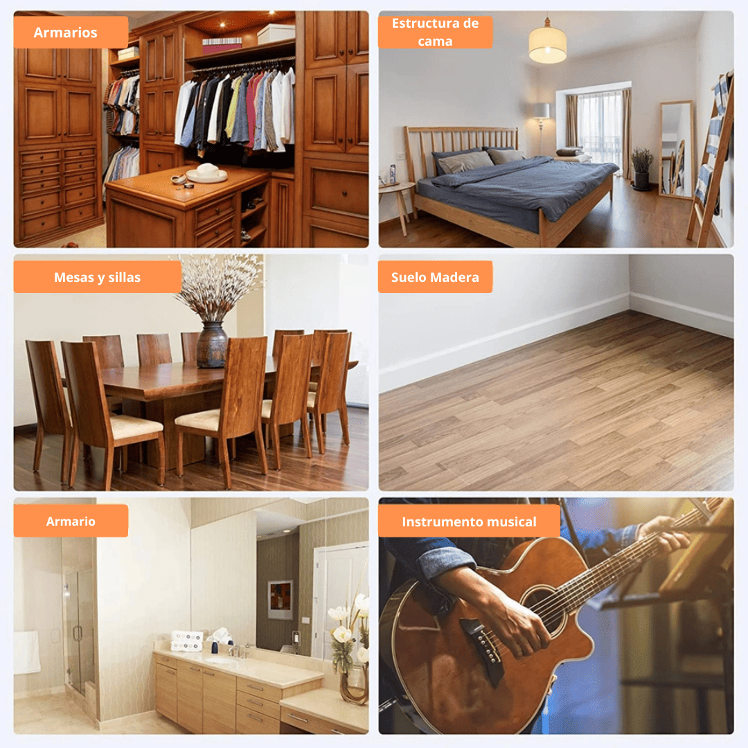Kit de 23 PCS – Pasta para Reparación de Muebles en Madera, Melaminas y Aglomerados