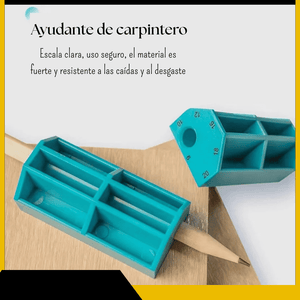 Set Marcador Multifuncional de Carpintería – 3 Trazadores + Lápiz con Medidas de 6 a 20 mm