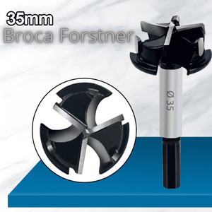 Broca Forstner PRO 35 mm con Tope Regulable y 3 Hojas