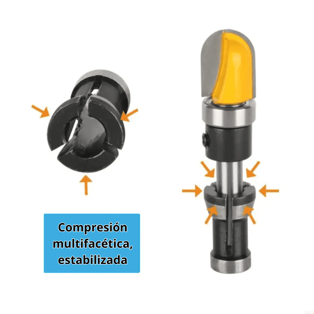 Set PRO de 3 Adaptadores para Ruteadora – 6 mm, 1/4” y 8 mm para Máxima Compatibilidad