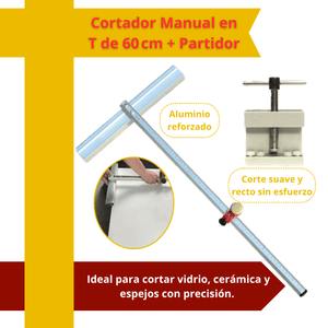 Cortador Manual en T de 60 cm + Partidor