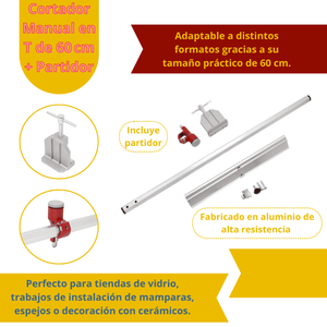 Cortador Manual en T de 60 cm + Partidor