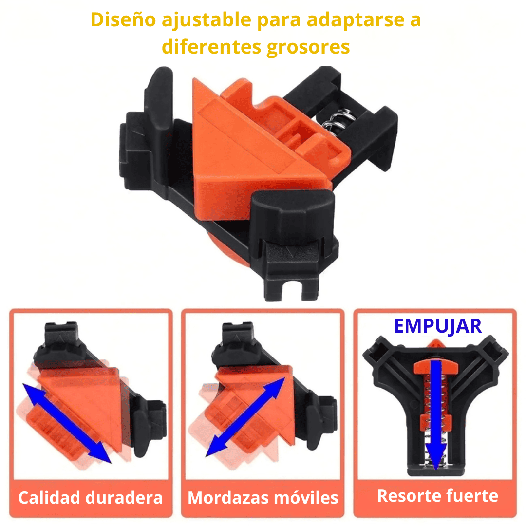 Prensas Esquineras con Resorte – Set de 4 Piezas