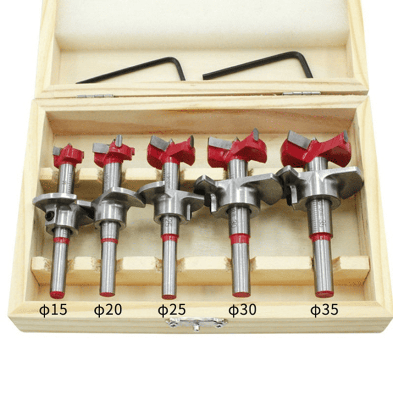 Set Brocas Forstner 5PCS con Tope Regulable