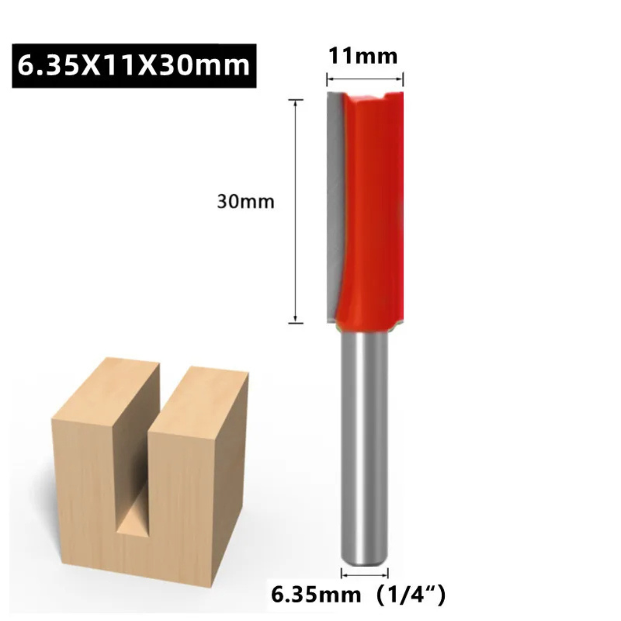 Fresa Recta 11 mm – Precisión para Cajones y Ensambles