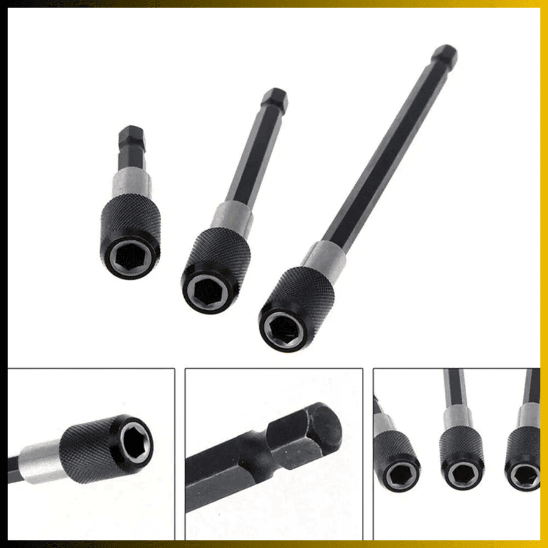 Extensión Magnética para Taladro – Set de 3 Piezas CR-V de Alta Resistencia