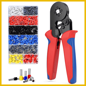 Prensa para Terminal Tubular AWG23-7 con Set de 1200 Terminales – Engarzado Preciso y Profesional