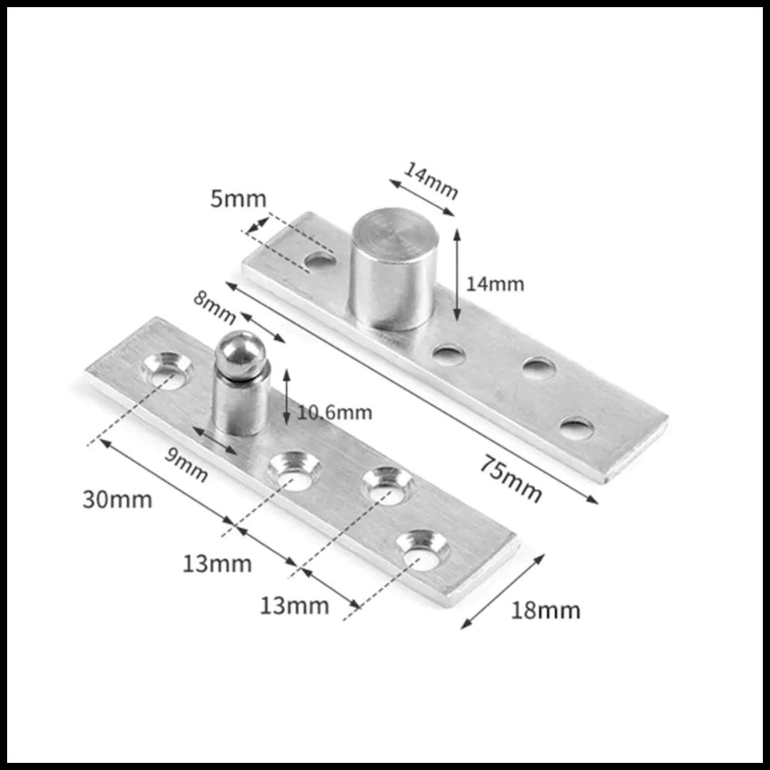 Bisagras Giratorias de 360° en Acero Inoxidable –  Central o Lateral