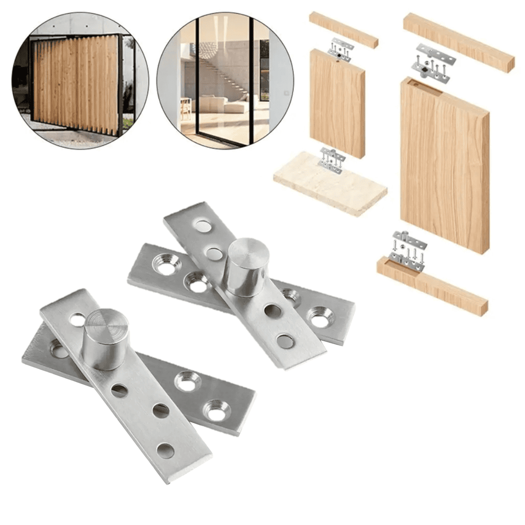 Bisagras Giratorias de 360° en Acero Inoxidable –  Central o Lateral