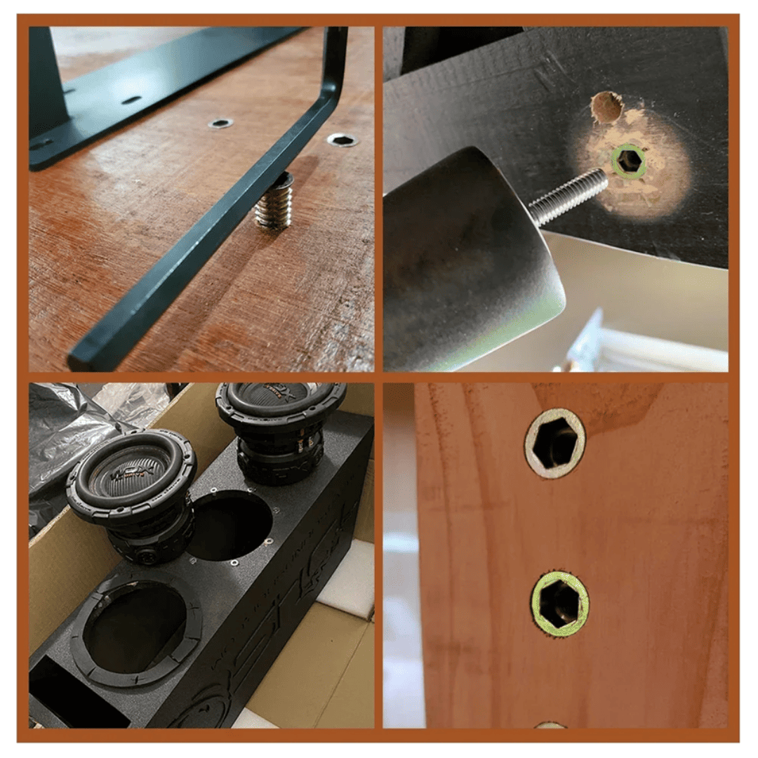 Tuercas de Inserción Roscadas – M6, M8 y M10 con Cabeza Hexagonal y Brida