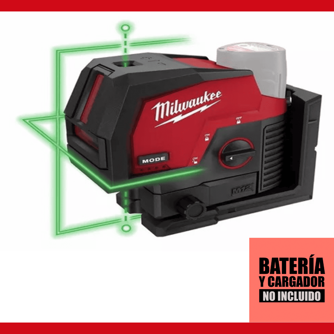Nivel Láser Verde MILWAUKEE 3622-21 M12™ – Precisión Profesional Todo el Día