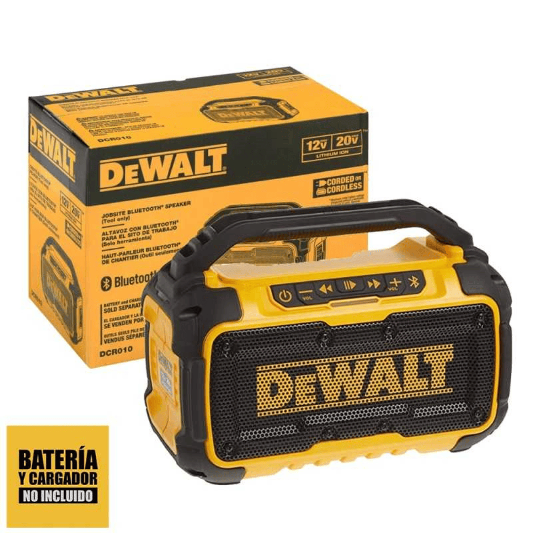 Parlante Altavoz Dewalt DCR010 12V/20V MAX – Sonido Potente con Conexión Inalámbrica