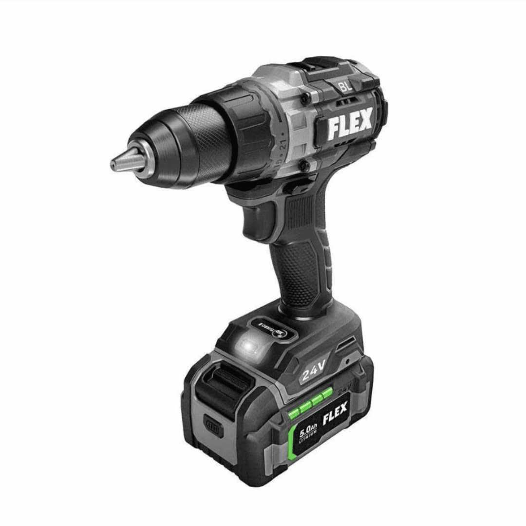 Taladro/Atornillador FLEX Turbo FX1171T – Potencia de 24V con Modo Turbo y Batería 5Ah Incluida
