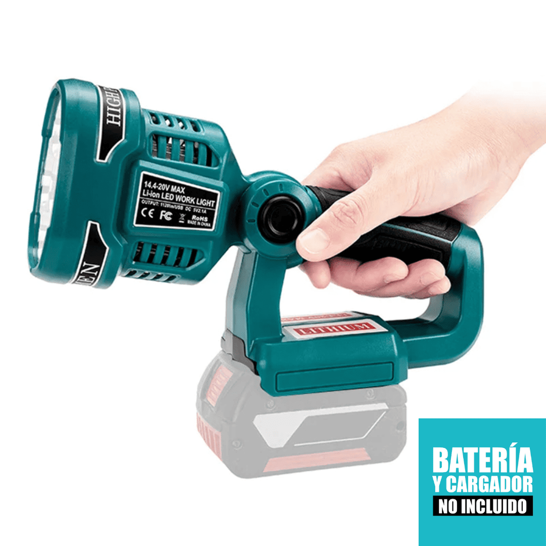 Linterna Inalámbrica LED 1120 Lúmenes – Compatible con Baterías Makita 18V