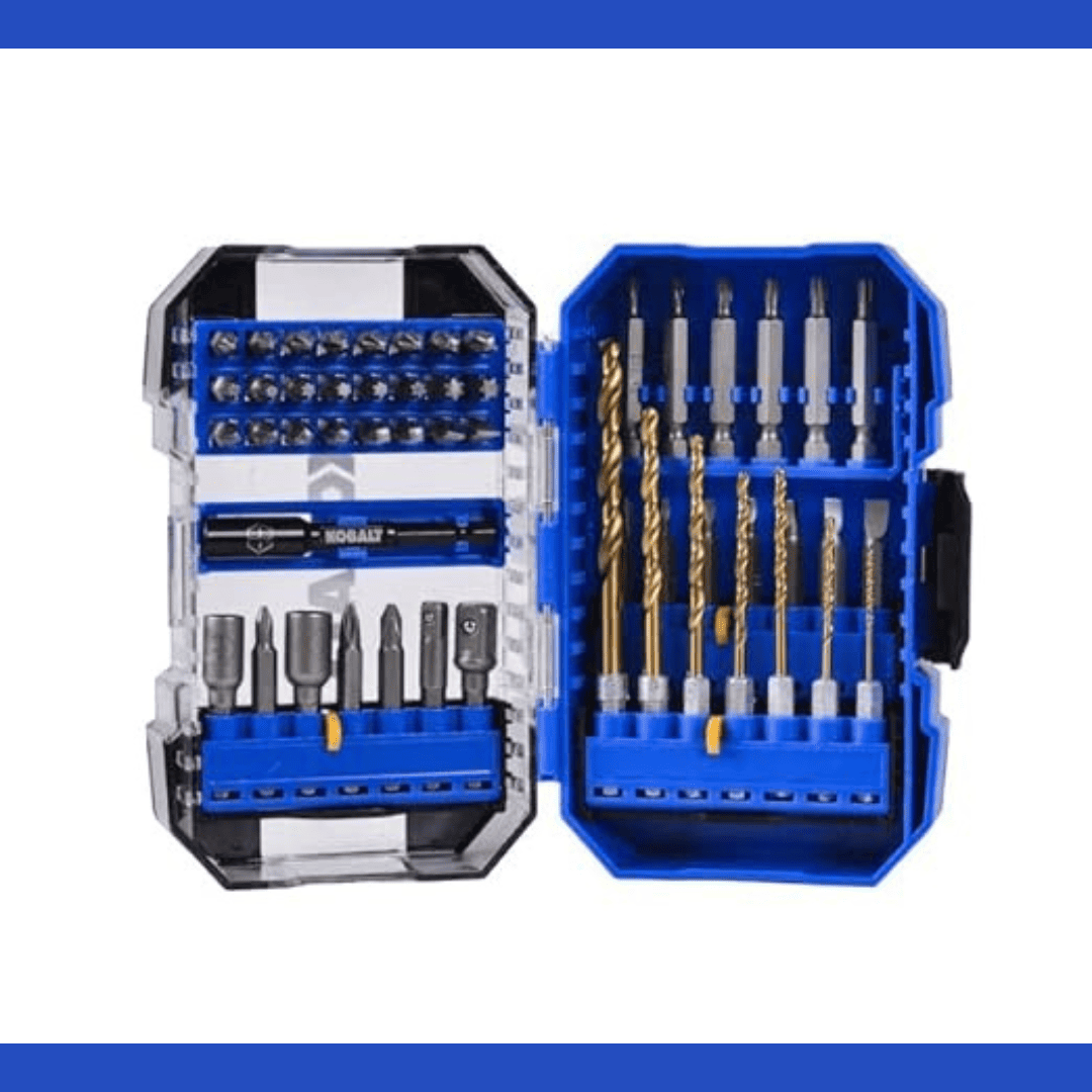 Juego de 52 Piezas KOBALT 1457520– Brocas, Adaptadores y Puntas Imantadas de Impacto para Todo Tipo de Trabajo