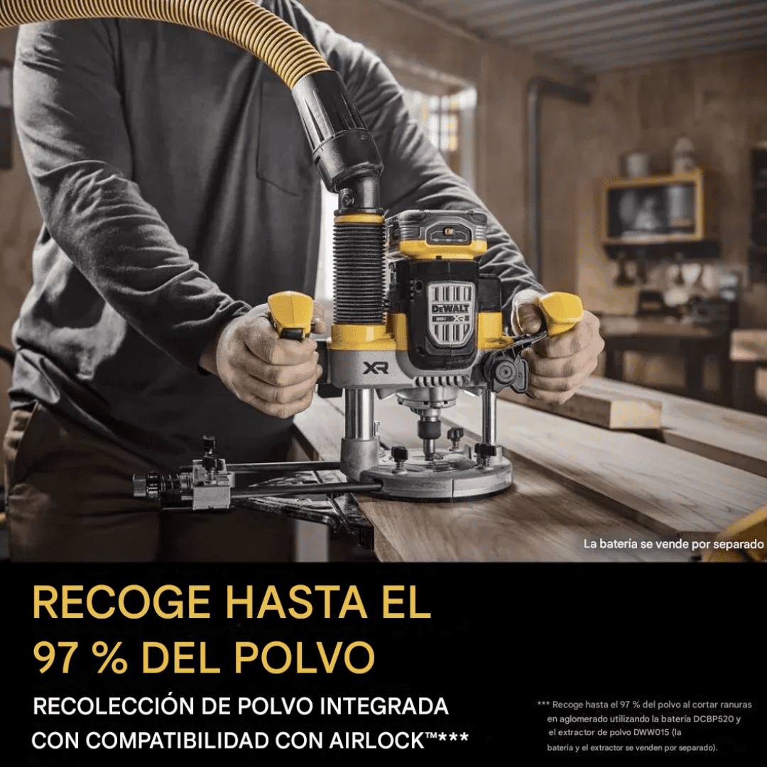 Router DEWALT DCW620B 20V – Potencia Inalámbrica y Precisión Profesional
