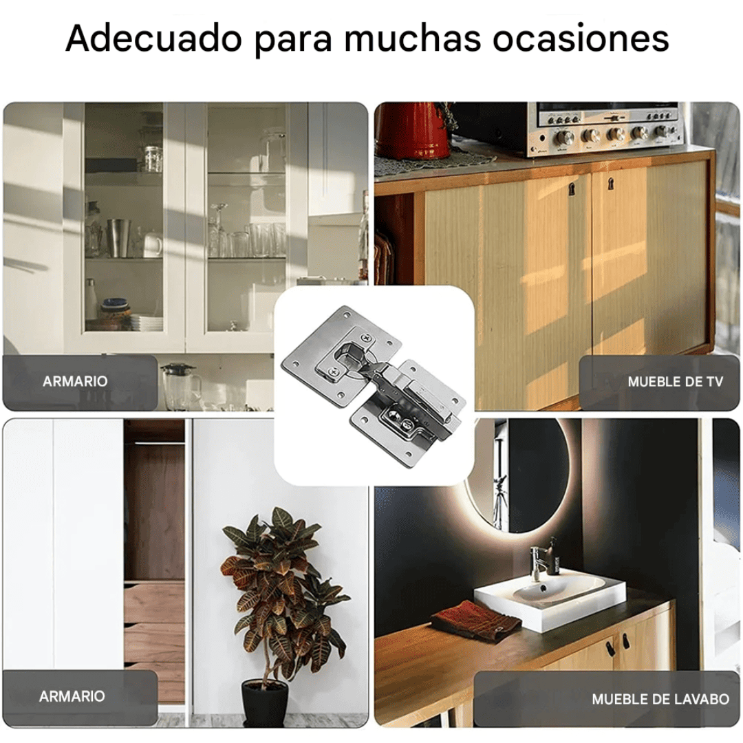 Par de Placas de Reparación para Bisagras Cangrejo – Refuerzo Rápido y Duradero