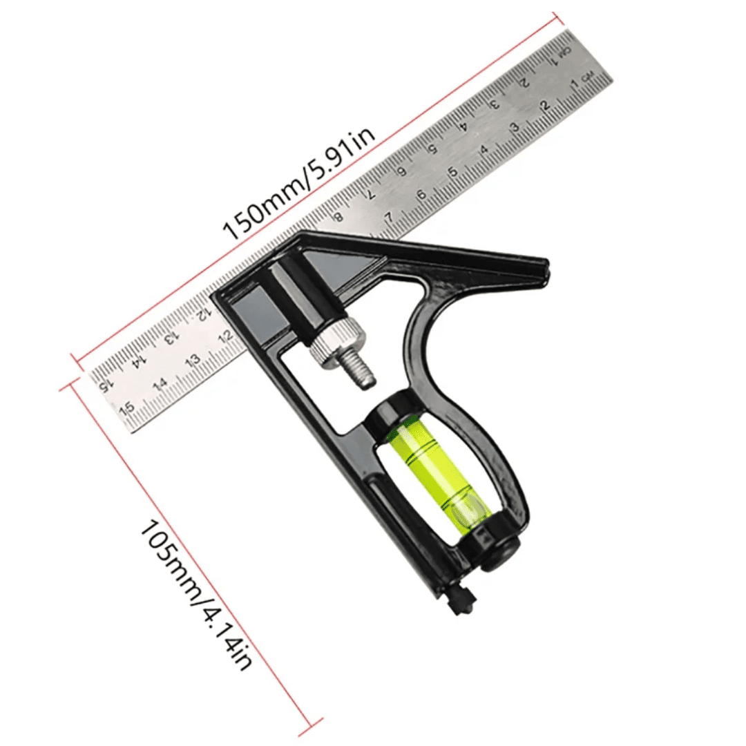 ESCUADRA COMBINACIÓN DE 15cm – Precisión total en madera, melamina, MDF y más