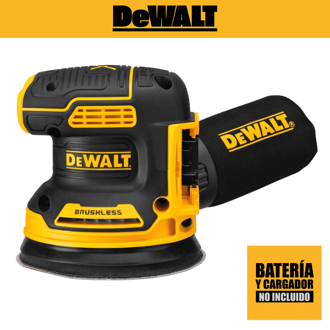 Lijadora Roto Orbital Inalámbrica 5" 20V XR Baretool DEWALT DCW210 – Potencia, Precisión y Control Total sin Cables