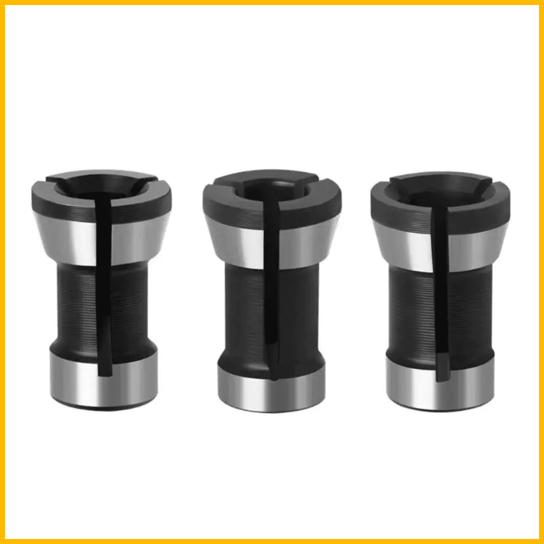 Set PRO de 3 Adaptadores para Ruteadora – 6 mm, 1/4” y 8 mm para Máxima Compatibilidad