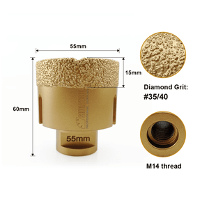 Copa Diamantada de Oro PRO – Corte y Perforación de Alto Rendimiento en Porcelanato, Mármol y Granito