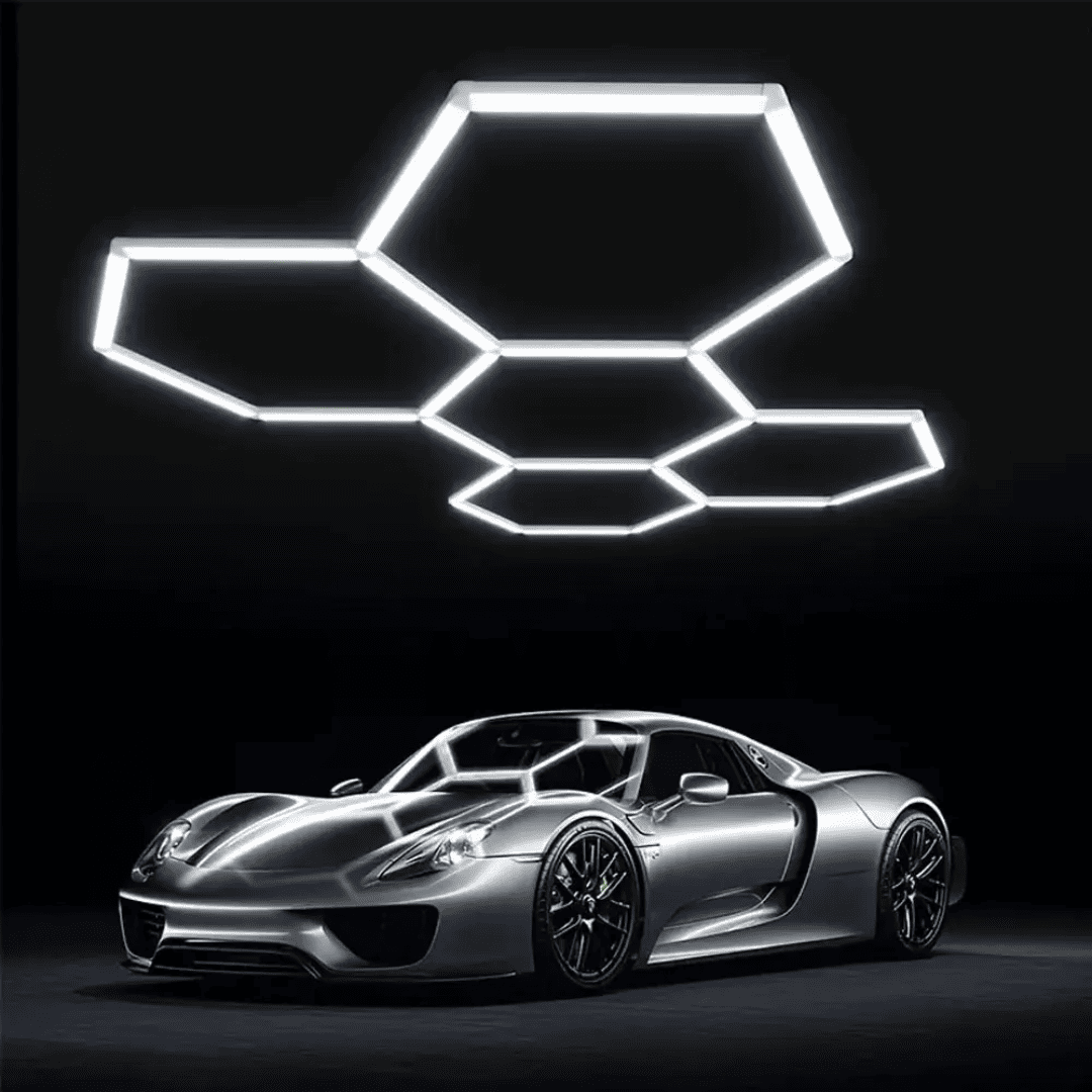 Luz LED Hexagonal de 24 PCS – Iluminación Profesional para Talleres, Garajes y Studios
