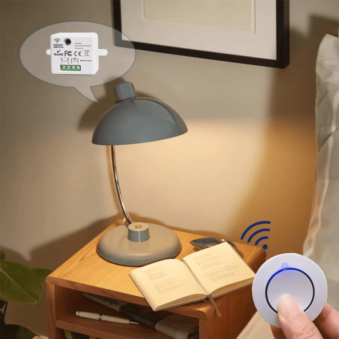 Interruptor Inalámbrico RF de 433 MHz – Control Remoto Mini con Alcance de 50m