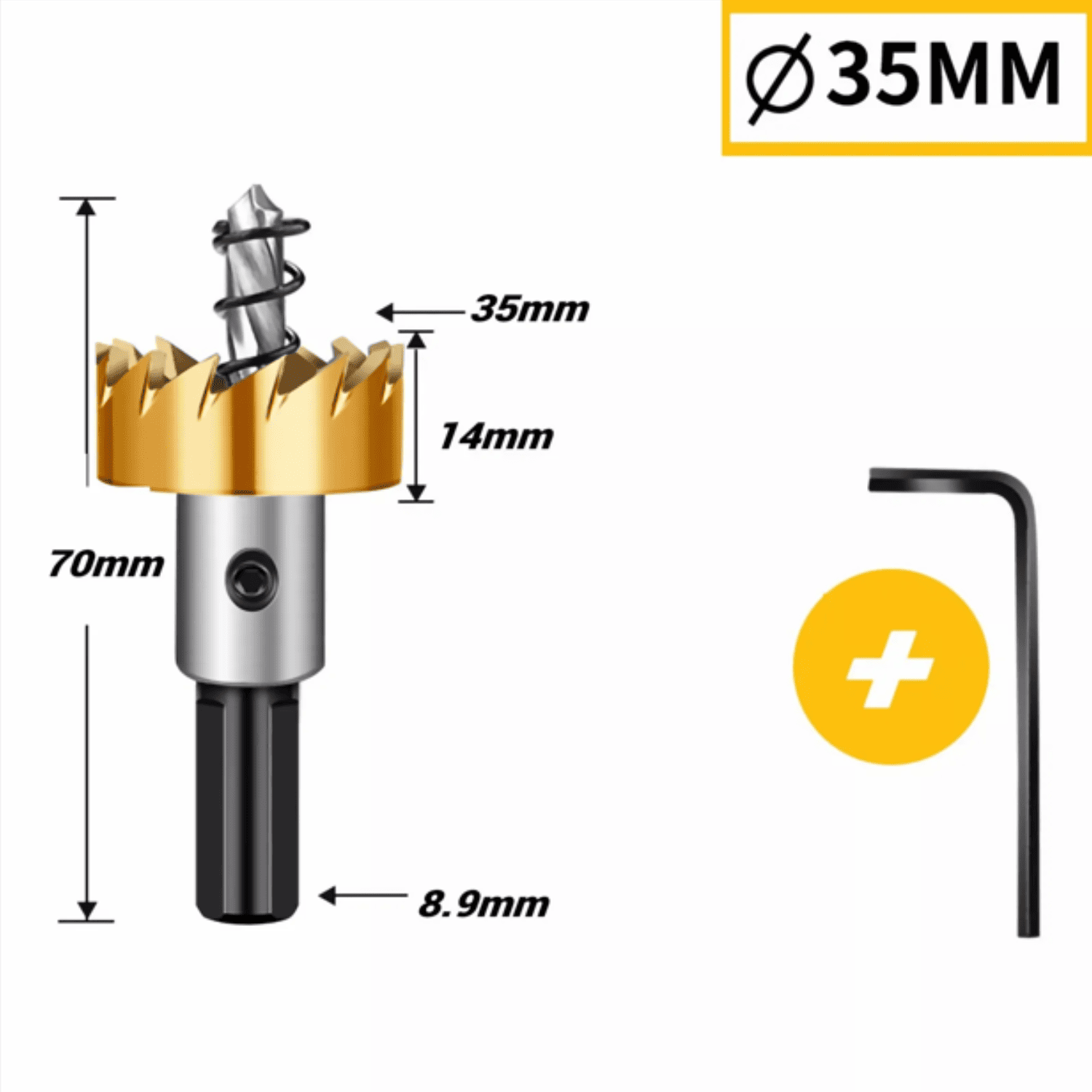 Sierra Copa Cobaltada Ø25, 35 y 55mm – Con Sistema Saca-bocados PRO