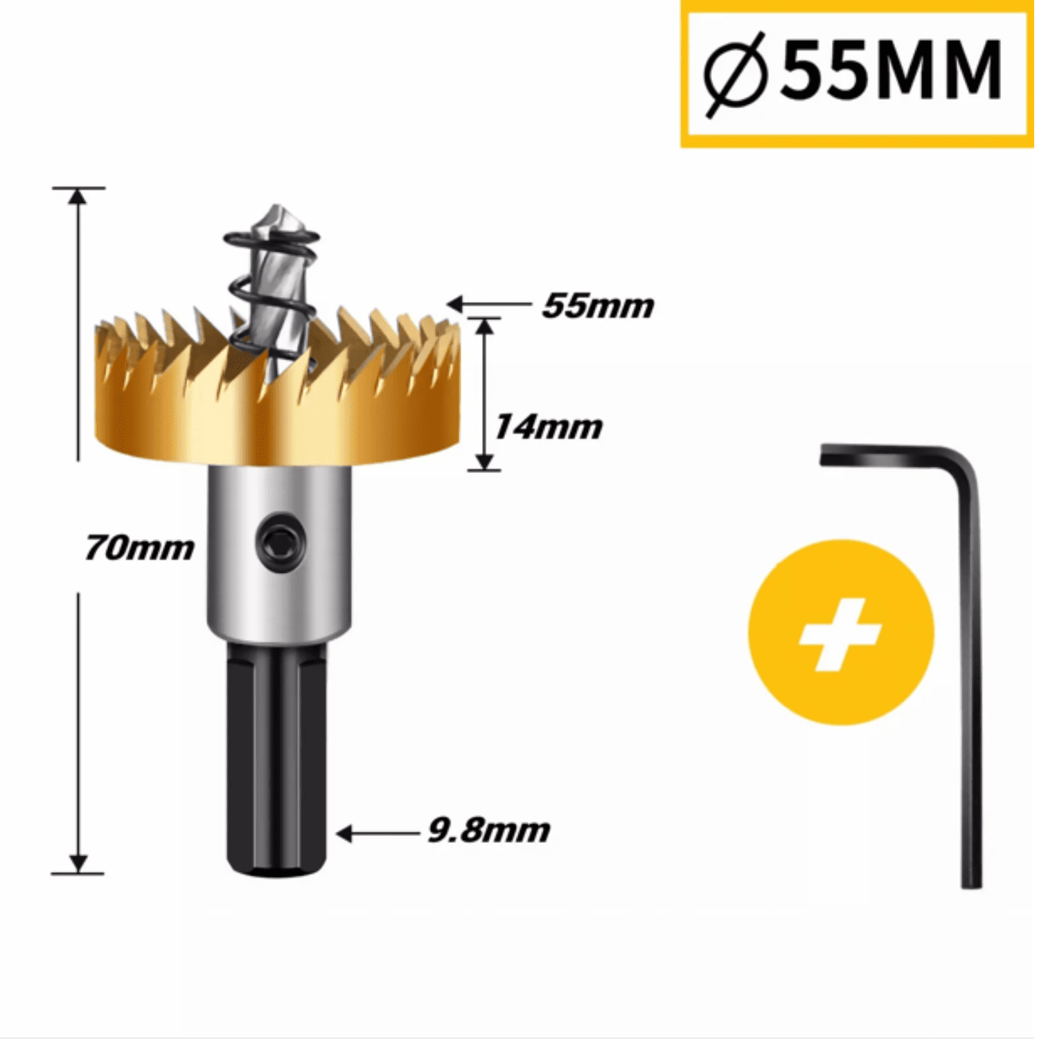 Sierra Copa Cobaltada Ø25, 35 y 55mm – Con Sistema Saca-bocados PRO