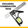 ESCUADRA COMBINACIÓN DE 15cm – Precisión total en madera, melamina, MDF y más (Copia)