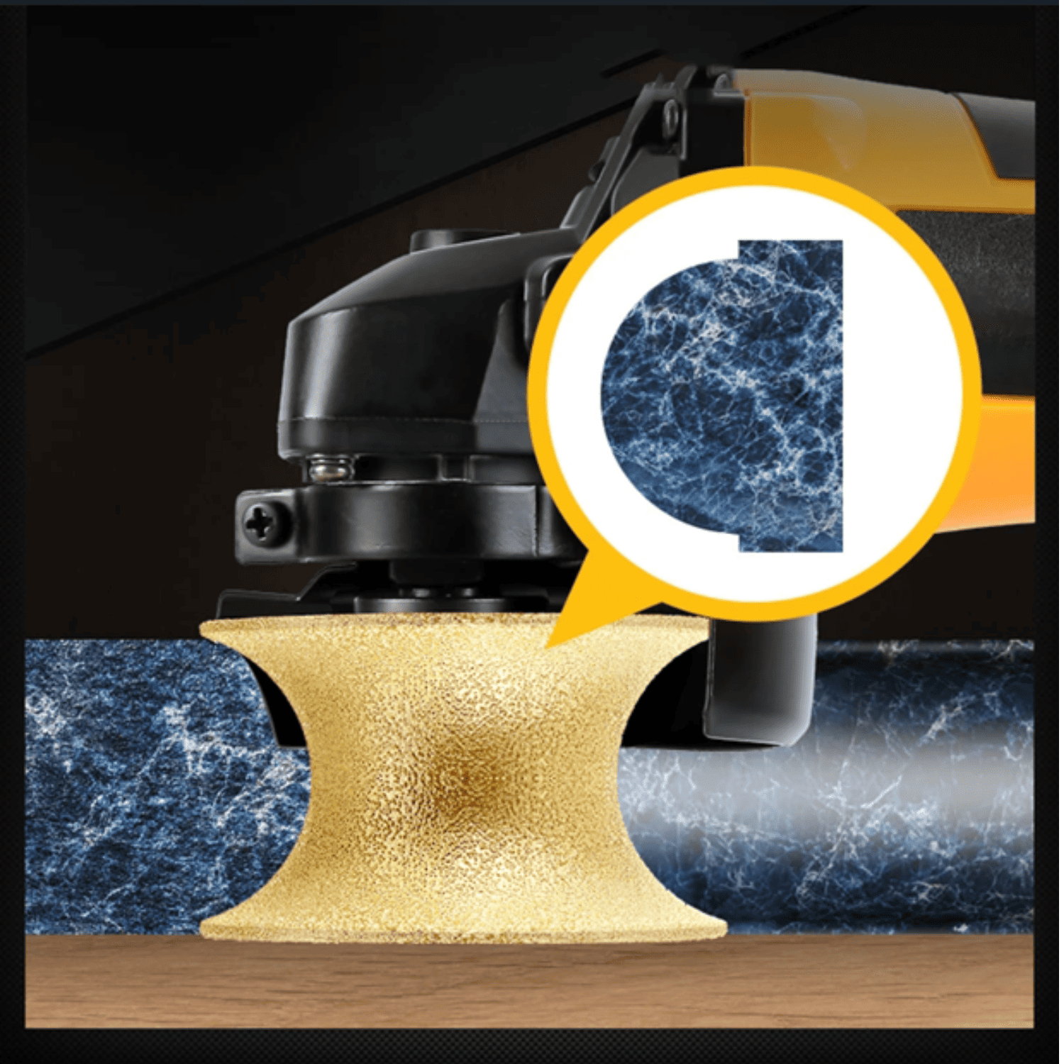 Rueda de Boleo “U” – Para Amoladora 10/15/20/25 mm x 75 mm
