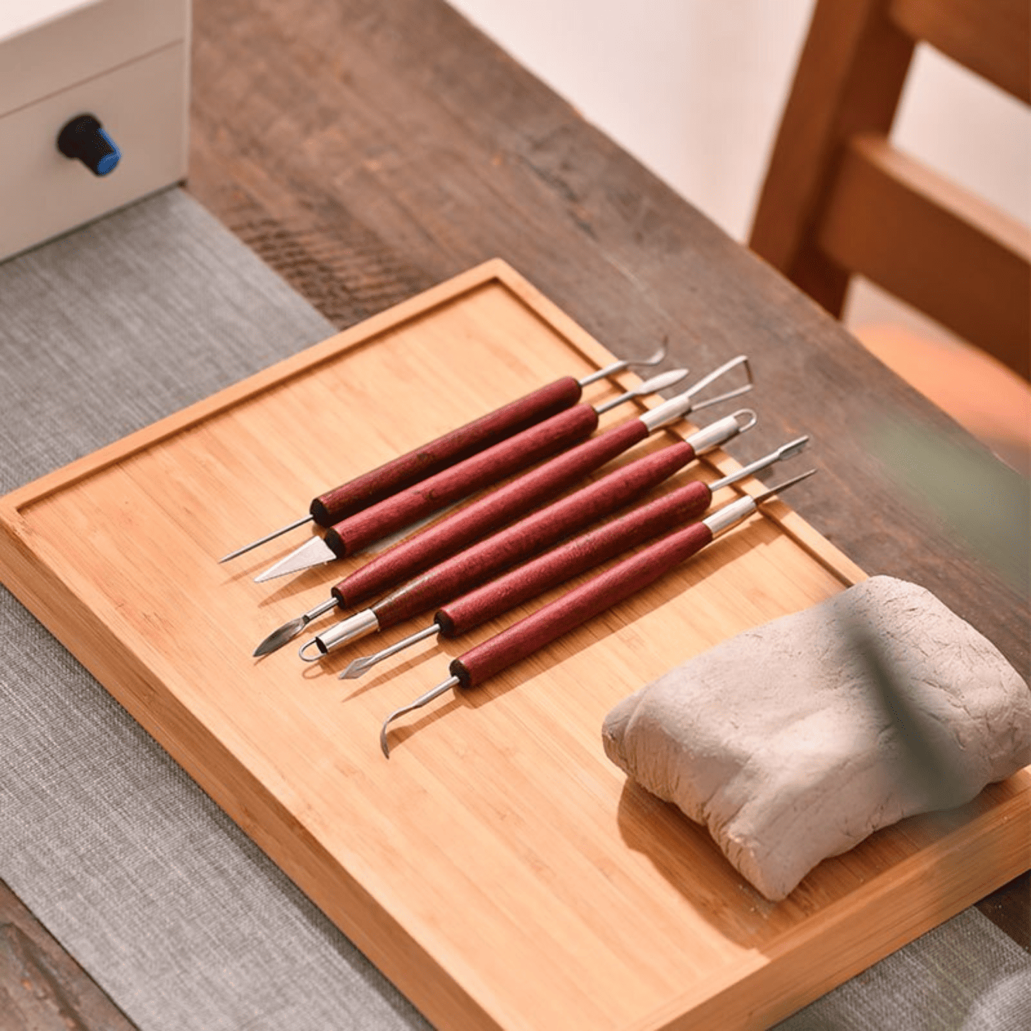 SET DE 6 HERRAMIENTAS DOBLE PUNTA PARA ESCULTURA Y MANUALIDADES