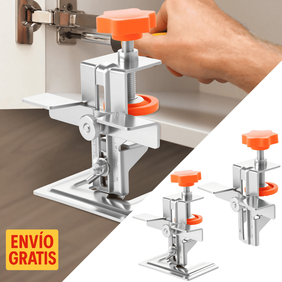 Soporte en Acero PRO Regulable para Puertas – Precisión y Facilidad en la Instalación de Bisagras y Gabinetes